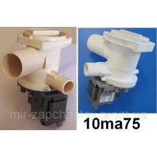 Насос (помпа) для стиральной машины. Bosch/Siemens, в сборе. mainox 35W.. Диаметры отводов 40мм, 24мм, код 10m